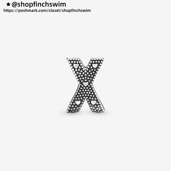 Pandora Letter X Alphabet Charm - Picture 2 of 6
